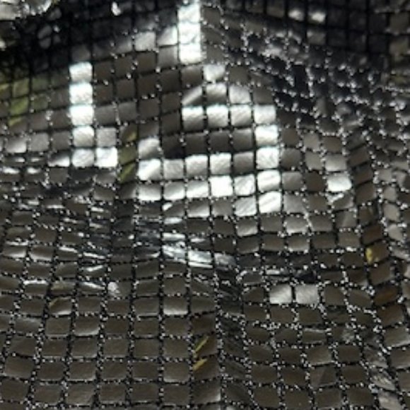 Silver and Black Sequence Fabric. 3 1/3 yards. - Picture 3 of 3